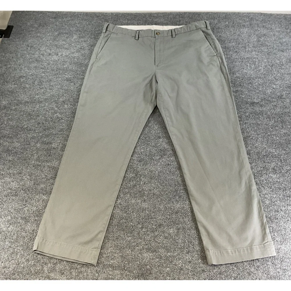 Polo Ralph Lauren Stretch Straight Fit Chino Pants Mens 38x30 Gray Flat Front Ca